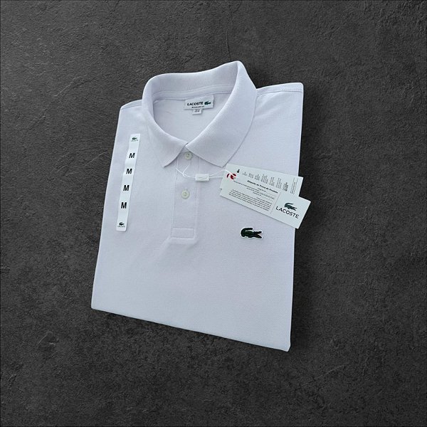 Camiseta Polo Lacoste Masculina Branca