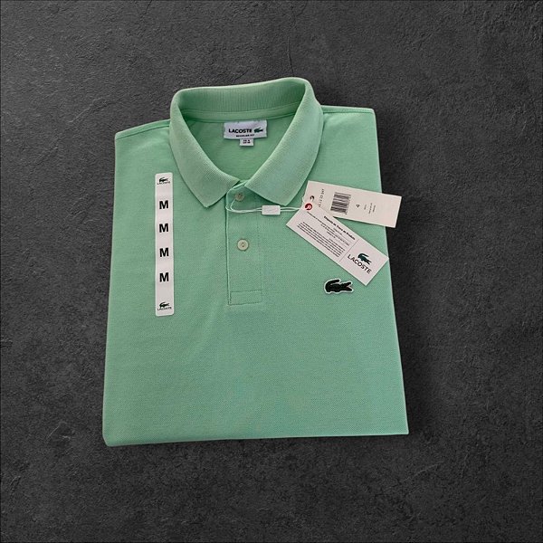 Camiseta Polo Lacoste Masculina Verde Claro