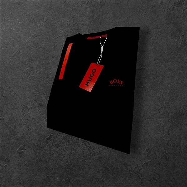 Camiseta Básica Hugo Boss Masculina Preta