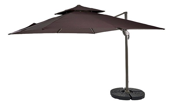 Ombrelone Articulavel 3x3 Com Base Impermeável Alumínio