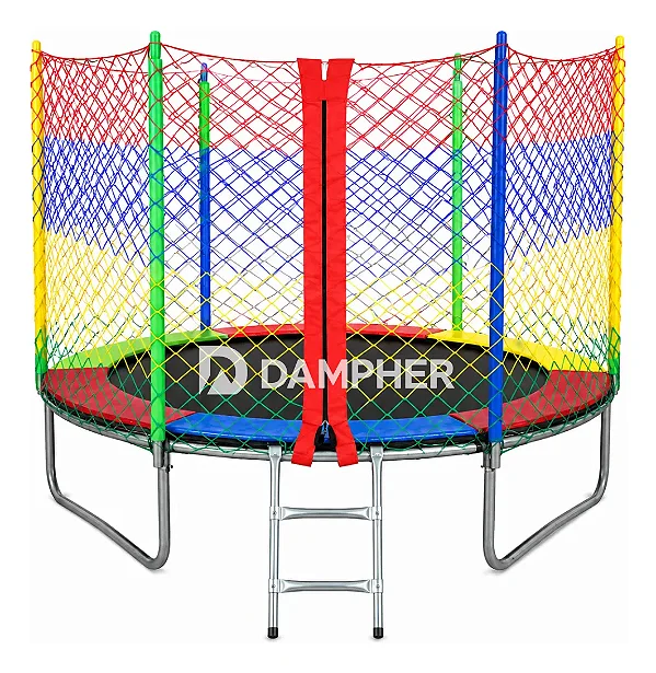 Cama Elástica 6FT/1,83M + Rede de Proteção Colorida (Rede Externa) + Escada