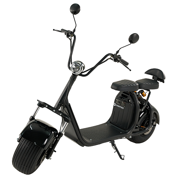Scooter Elétrico X7 2000w, Suspensão dianteira e traseira, Luz de LED - Preta