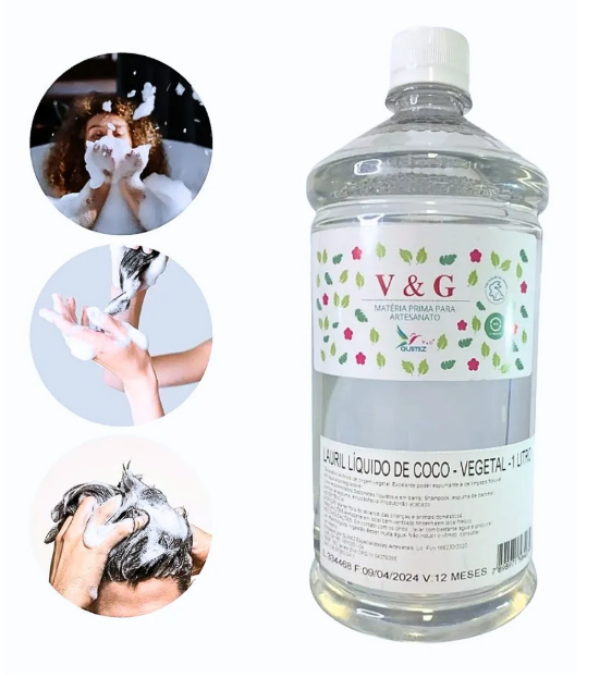 LAURIL LÍQUIDO 100% VEGETAL E VEGANO DE COCO V&G 1 LITRO