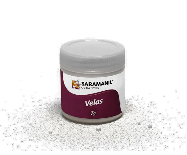 CORANTE EM PÓ PARA VELA BRANCO - 7 GRS - SARAMANIL