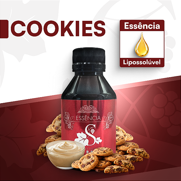 COOKIES - ESSÊNCIA LIPOSOLÚVEL - PREMIUM E CONCENTRADA PARA VELAS, SABONETES E COSMÉTICOS ARTESANAIS