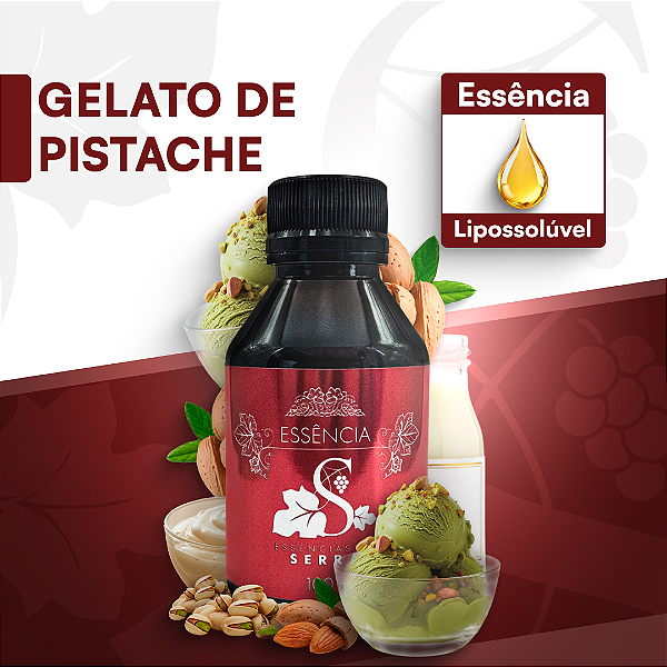 GELATO DE PISTACHE - ESSÊNCIA LIPOSOLÚVEL - PREMIUM E CONCENTRADA PARA VELAS, SABONETES E COSMÉTICOS ARTESANAIS