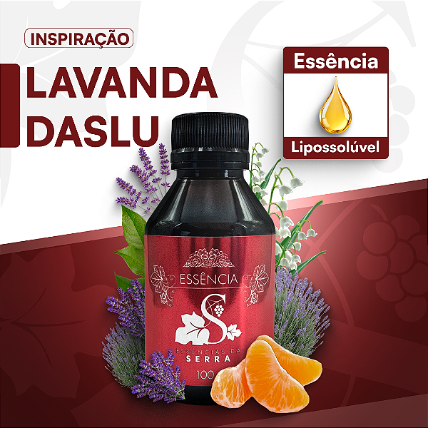 LAVANDA DASLU - ESSÊNCIA LIPOSOLÚVEL - PREMIUM E CONCENTRADA PARA VELAS, SABONETES E COSMÉTICOS ARTESANAIS