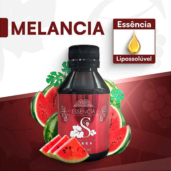 MELANCIA - ESSÊNCIA LIPOSOLÚVEL - PREMIUM E CONCENTRADA PARA VELAS, SABONETES E COSMÉTICOS ARTESANAIS