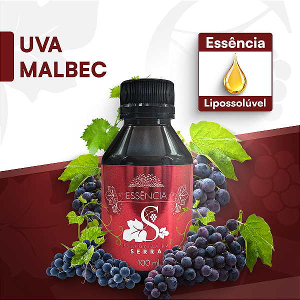 UVA MALBEC - ESSÊNCIA LIPOSOLÚVEL - PREMIUM E CONCENTRADA PARA VELAS, SABONETES E COSMÉTICOS ARTESANAIS