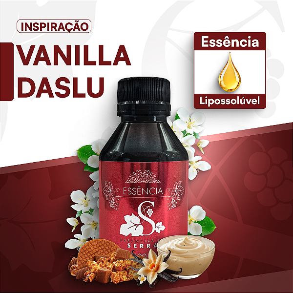 VANILLA DASLU - ESSÊNCIA LIPOSOLÚVEL - PREMIUM E CONCENTRADA PARA VELAS, SABONETES E COSMÉTICOS ARTESANAIS