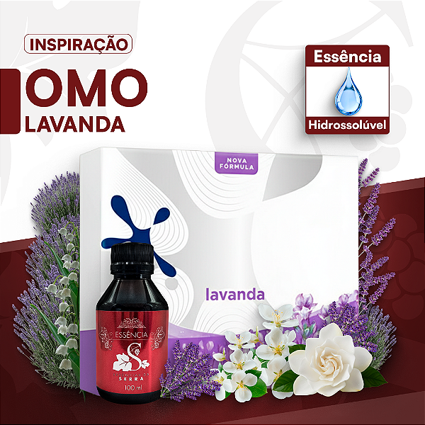 OMO LAVANDA - ESSÊNCIA HIDROSOLÚVEL - PREMIUM E CONCENTRADA PARA BASES ÁGUA