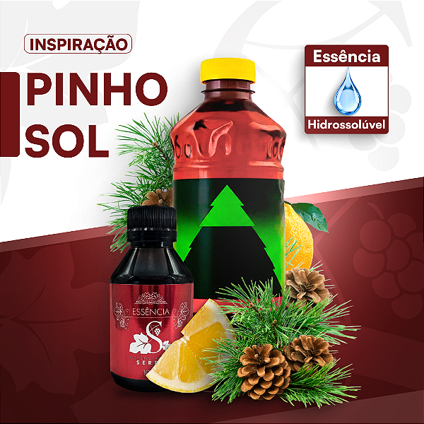 PINHO SOL - ESSÊNCIA HIDROSOLÚVEL - PREMIUM E CONCENTRADA PARA BASES ÁGUA