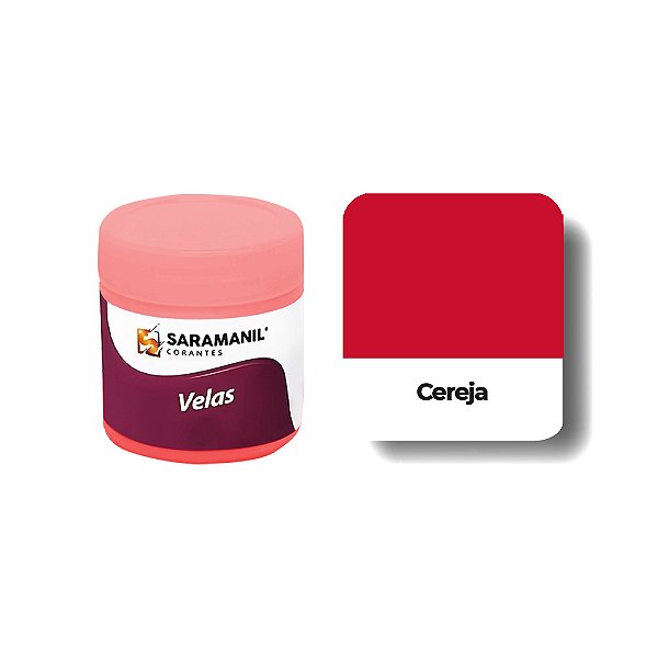 CORANTE EM PÓ PARA VELA CEREJA - 7 GRS - SARAMANIL