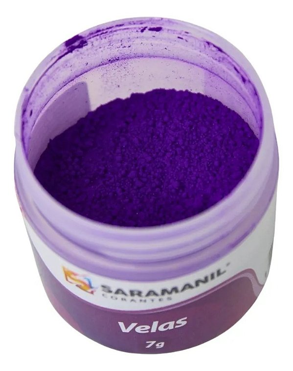 CORANTE EM PÓ PARA VELA LILÁS - 7 GRS - SARAMANIL
