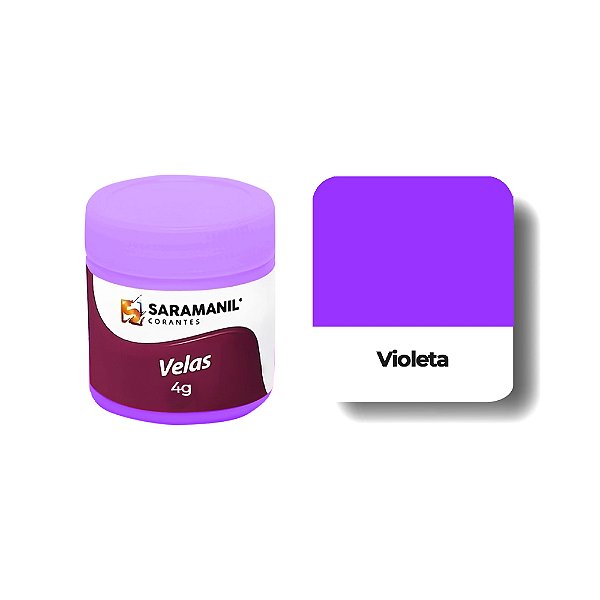 CORANTE FLUORESCENTE EM PÓ PARA VELA VIOLETA - 7 GRS - SARAMANIL