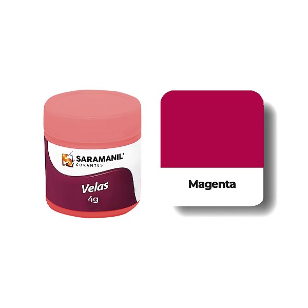 CORANTE FLUORESCENTE EM PÓ PARA VELA MAGENTA - 7 GRS - SARAMANIL