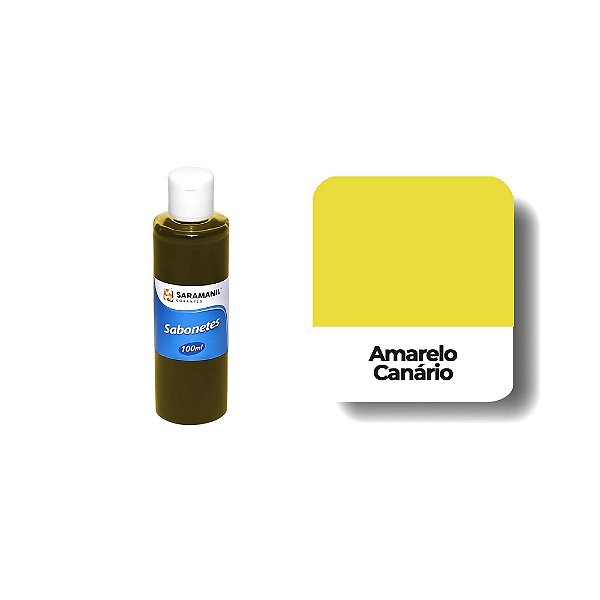 CORANTE LÍQUIDO AMARELO CANÁRIO P/ SABONETES E COSMÉTICOS 100ML - SARAMANIL