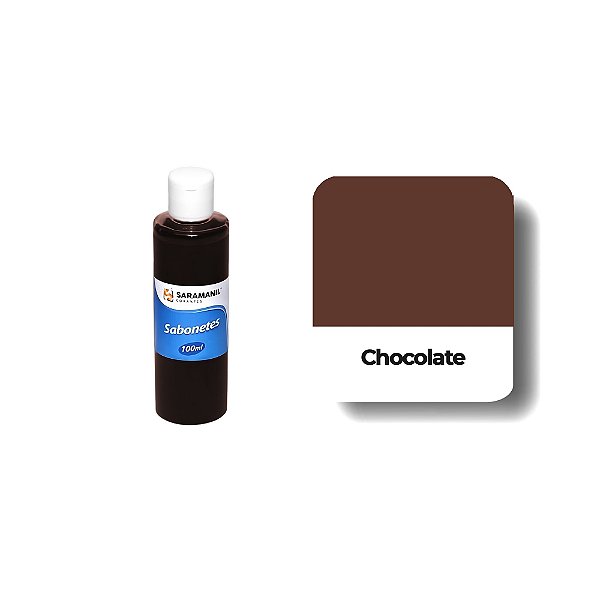 CORANTE LÍQUIDO CHOCOLATE P/ SABONETES E COSMÉTICOS 100ML - SARAMANIL