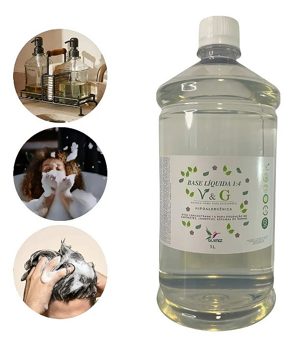 SABONETE LÍQUIDO GLICERINADO V&G VEGANO 100% NATURAL 1 LITRO TRANSPARENTE