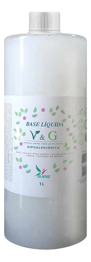 SABONETE LÍQUIDO GLICERINADO V&G VEGANO 100% NATURAL 1 LITRO PEROLADO
