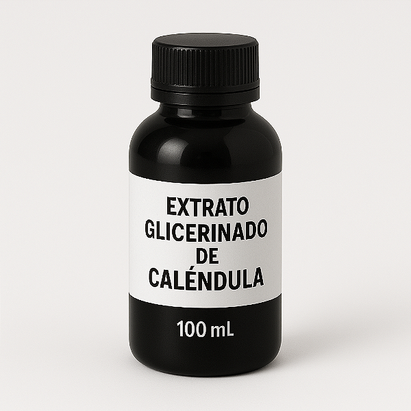 EXTRATO GLICERINADO DE CALÊNDULA 100% PURO, NATURAL E VEGETAL - 100 MLS -