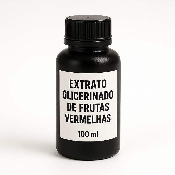 EXTRATO GLICERINADO DE FRUTAS VERMELHAS 100% PURO, NATURAL E VEGETAL - 100 MLS -