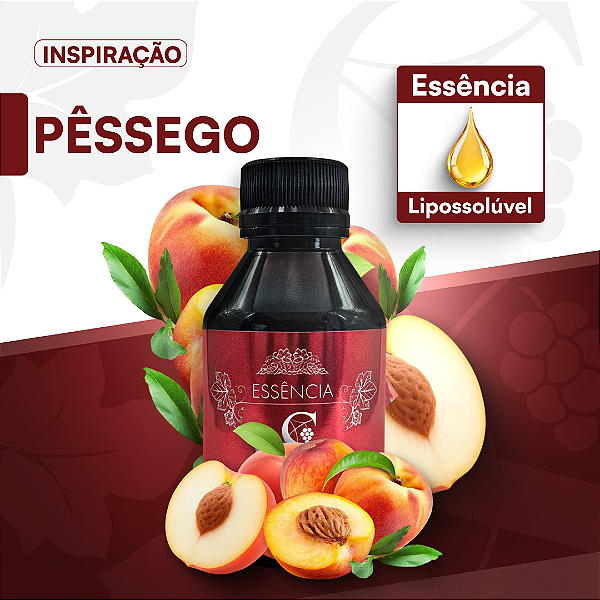 PÊSSEGO - ESSÊNCIA LIPOSOLÚVEL - PREMIUM E CONCENTRADA PARA VELAS, SABONETES E COSMÉTICOS ARTESANAIS