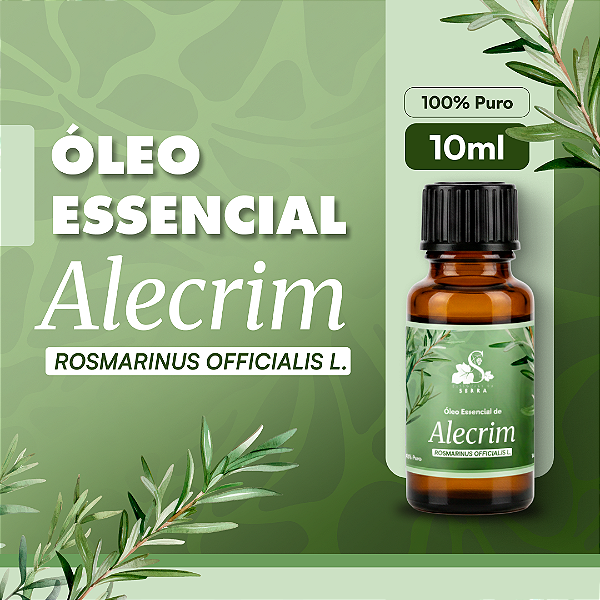 ÓLEO ESSENCIAL DE ALECRIM VEGANO E ORGÂNICO 10 ML
