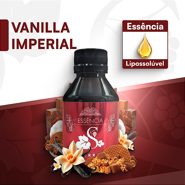 VANILLA IMPERIAL 100ML ESSÊNCIA LIPOSOLÚVEL - PREMIUM E CONCENTRADA PARA VELAS, SABONETES E COSMÉTICOS ARTESANAIS