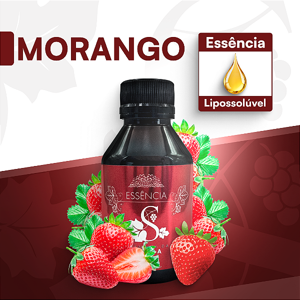 MORANGO 100ML ESSÊNCIA LIPOSOLÚVEL - PREMIUM E CONCENTRADA PARA VELAS, SABONETES E COSMÉTICOS ARTESANAIS