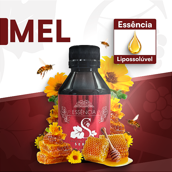 MEL 100ML ESSÊNCIA LIPOSOLÚVEL - PREMIUM E CONCENTRADA PARA VELAS, SABONETES E COSMÉTICOS ARTESANAIS