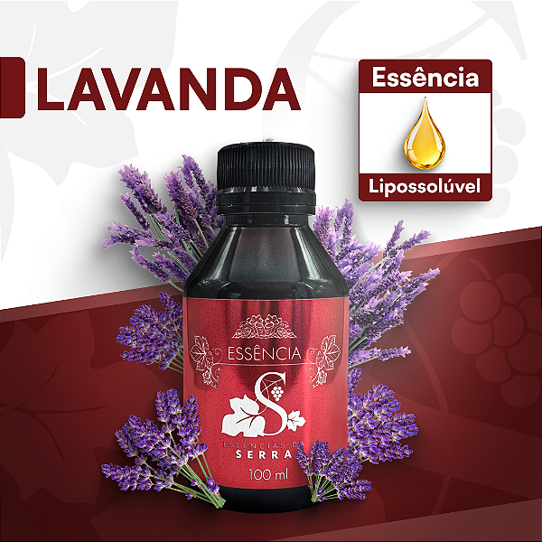 LAVANDA 100ML ESSÊNCIA LIPOSOLÚVEL - PREMIUM E CONCENTRADA PARA VELAS, SABONETES E COSMÉTICOS ARTESANAIS