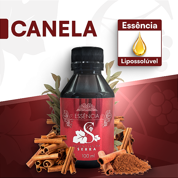 CANELA 100ML ESSÊNCIA LIPOSOLÚVEL - PREMIUM E CONCENTRADA PARA VELAS, SABONETES E COSMÉTICOS ARTESANAIS