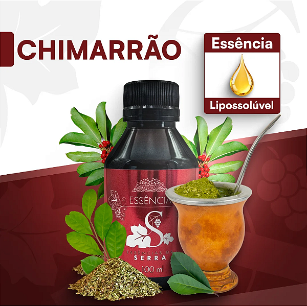 CHIMARRÃO 100ML ESSÊNCIA LIPOSOLÚVEL - PREMIUM E CONCENTRADA PARA VELAS, SABONETES E COSMÉTICOS ARTESANAIS
