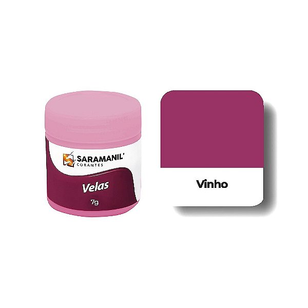 CORANTE EM PÓ PARA VELA  VINHO - 7 GRS - SARAMANIL