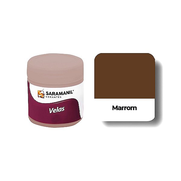 CORANTE EM PÓ PARA VELA  MARROM - 7 GRS - SARAMANIL