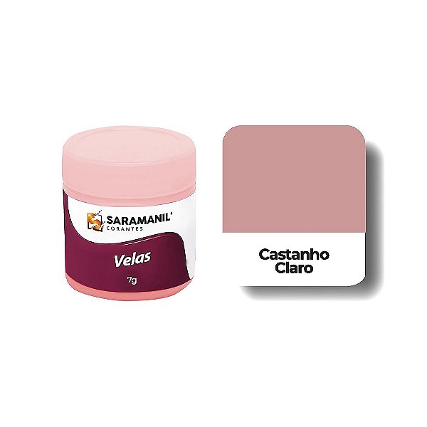 CORANTE EM PÓ PARA VELA  CASTANHO CLARO - 7 GRS - SARAMANIL