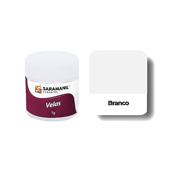 CORANTE EM PÓ PARA VELA BRANCO - 7 GRS - SARAMANIL