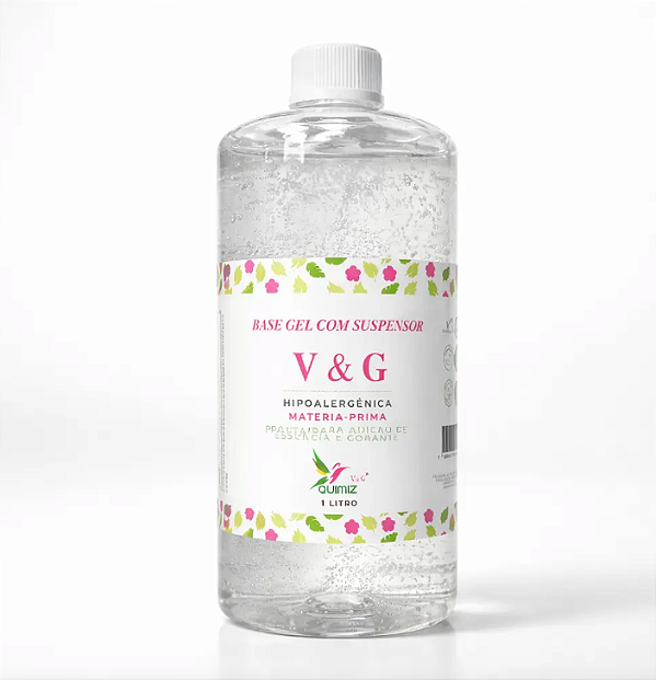BASE GEL COM SUSPENSOR V&G VEGANO 100% NATURAL - PARA GELÉIA DE BANHO