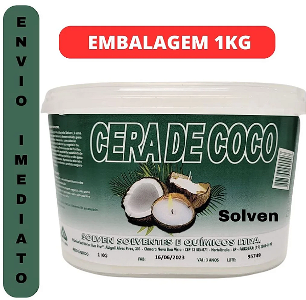 CERA DE COCO SOLVEN PT 1KG