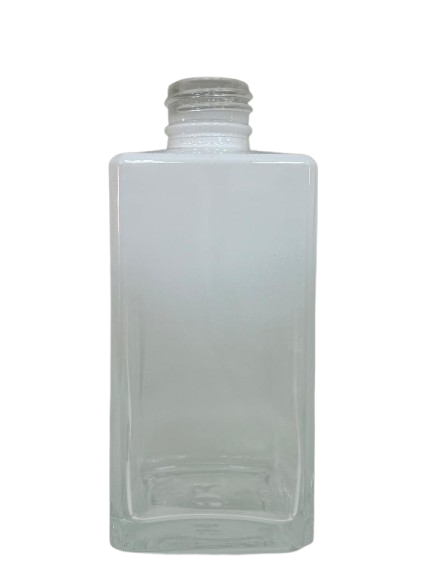 FRASCO DE VIDRO SQUARE BRANCO 250ML