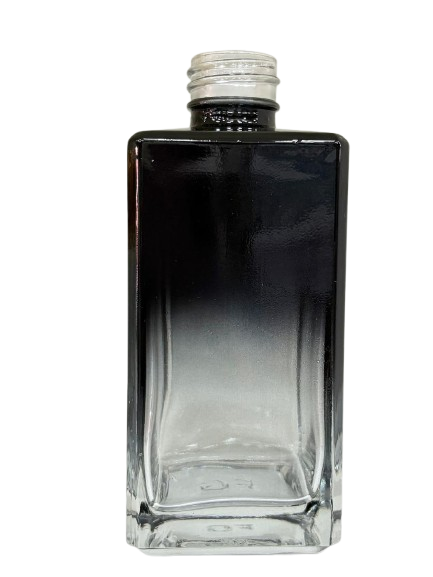 FRASCO DE VIDRO SQUARE PRETO 250ML