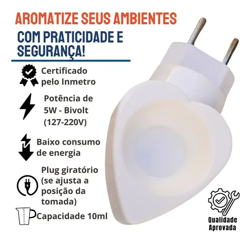 DIFUSOR ELÉTRICO DE TOMADA - SELO INMETRO -