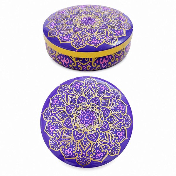 LATA DE ALUMÍNIO MANDALA ROXO