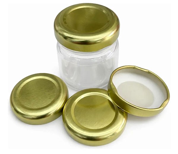 TAMPA DE ALUMÍNIO PARA GELEINHA DOURADA 38MM