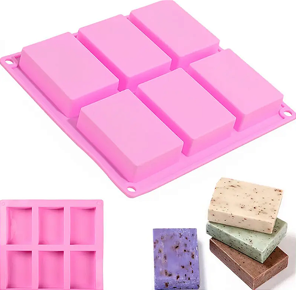FORMA DE SILICONE PARA SABONETE RETANGULAR