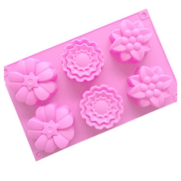 FORMA DE SILICONE PARA SABONETE DE FLORES