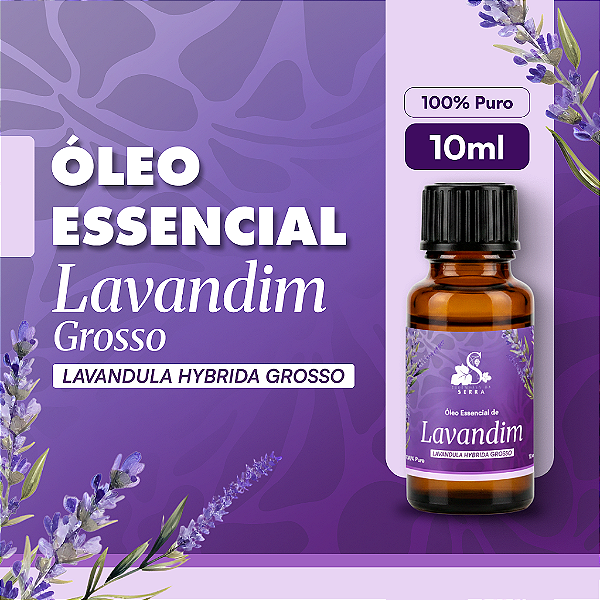 ÓLEO ESSENCIAL DE LAVANDIM VEGANO E ORGÂNICO 10 ML