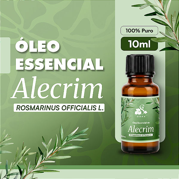 ÓLEO ESSENCIAL DE ALECRIM VEGANO E ORGÂNICO 10 ML