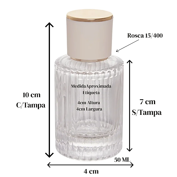 FRASCO DE VIDRO PERFUME INSPIRAÇÃO CHLOÉ 50ML